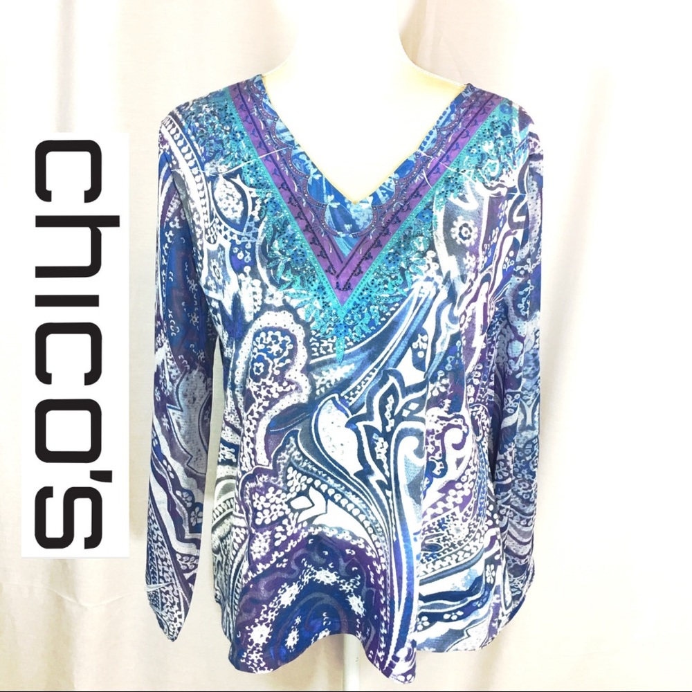 Chico’s Embellished Top